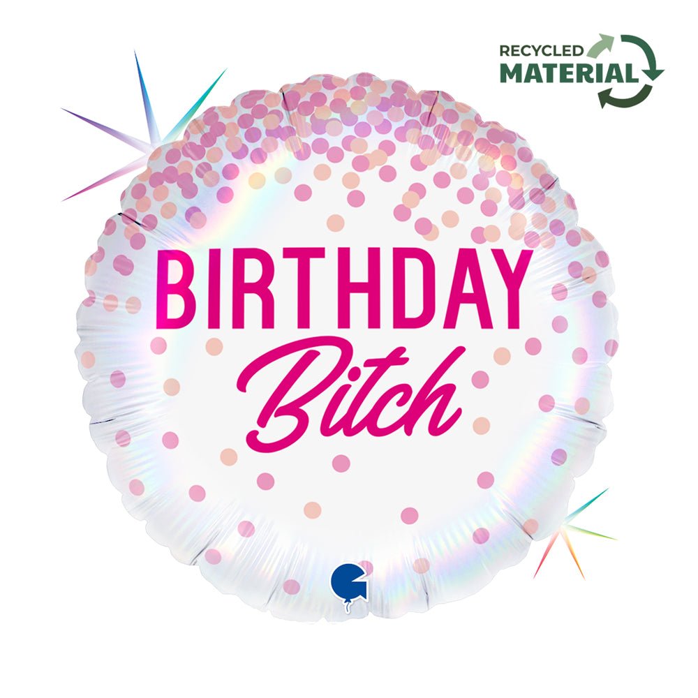 XL Birthday "Bitch" Ballon (mit Helium gefüllt) - Herz Ballon helium