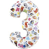 Ballon XL Bluey Bingo Numbers 3 (rempli d'hélium) 
