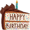 XL Cake Chocolate / Schokolade Kuchen Happy Birthday Ballon (mit Helium gefüllt)