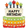 XL Cake / Kuchen Happy Birthday Ballon (mit Helium gefüllt)
