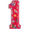 Ballon XL Peppa Pig numéros 1 (rempli d'hélium) 