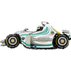XL Formel 1 Racing Ballon grau (mit Helium gefüllt)