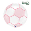 XL Fussball Rosa Ballon (mit Helium gefüllt)