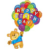 XL Happy Birthday mit Ballone Bär Ballon (mit Helium gefüllt)