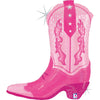 XL Pink Cowgirl Boot Stiefel Ballon (mit Helium gefüllt)