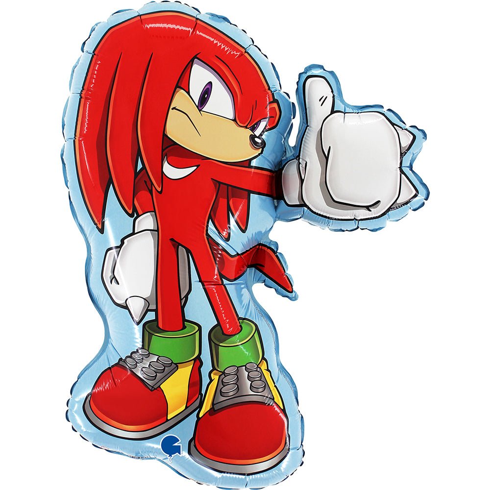 XL Sonic Knuckles Ballon (mit Helium gefüllt) - LIscenced klein