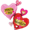 XL viele Herze you're my Valentine Ballon (mit Helium gefüllt)