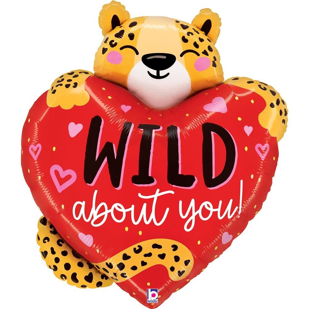 XL Wild About You Ballon (mit Helium gefüllt) - Herz Ballon helium