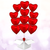 XXL Herz rot Ballon Bouquet (mit Helium gefüllt) 12 Stück