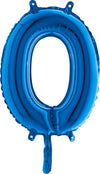 Zahlen Ballon blau 0