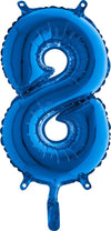 Zahlen Ballon blau 8