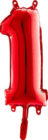 Zahlen Ballon rot 1