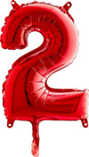 Zahlen Ballon rot 2