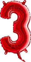 Zahlen Ballon rot 3