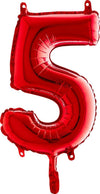 Zahlen Ballon rot 5