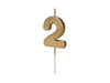 Zahlenkerze gold 2