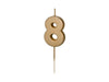 Bougie chiffre or 8 