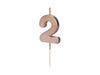 Bougie numérotée or 2 