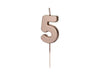 Bougie numérotée or 5 