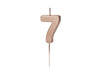 Zahlenkerze rosegold 7