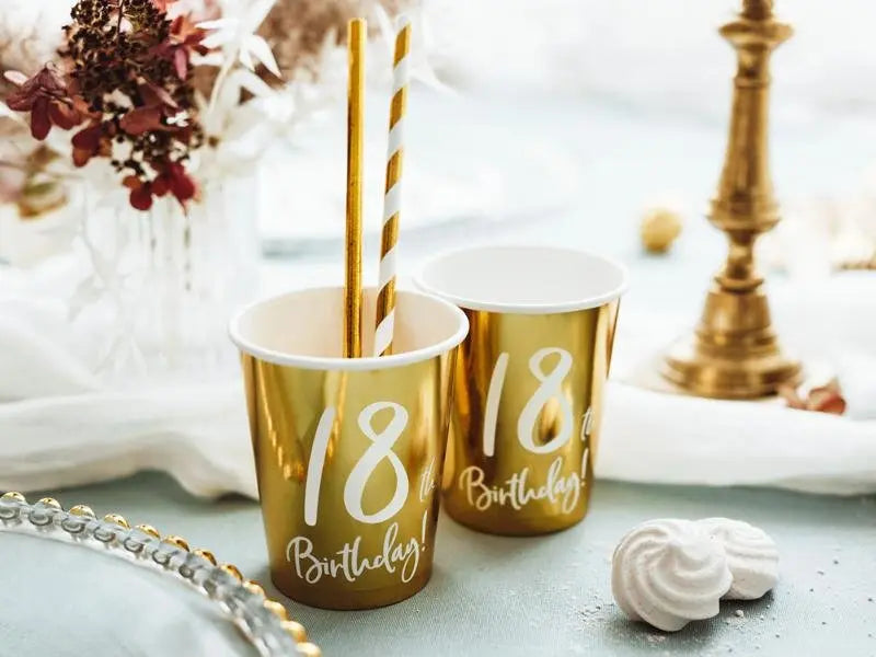 18 Geburtstag Becher gold - Becher