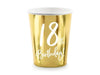 18 tasse d'anniversaire d'or 