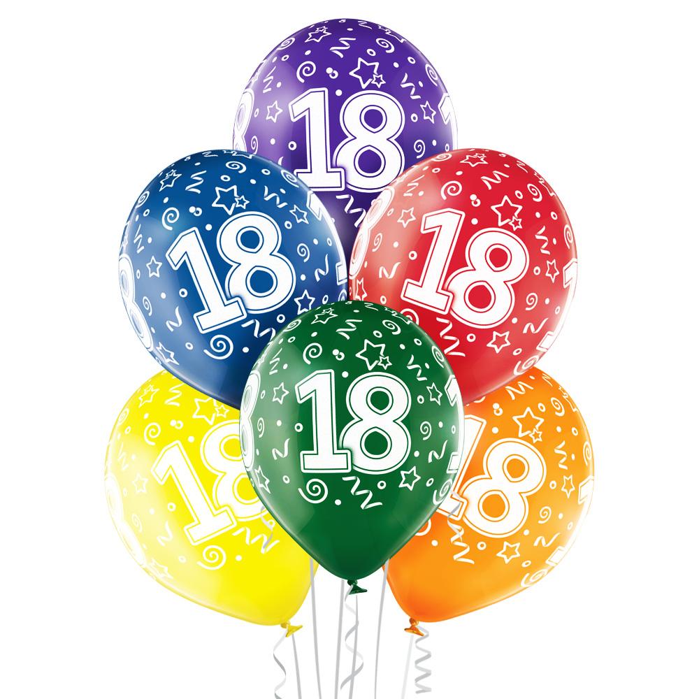 18 Jahre Geburtstag Ballon - Latex bedruckt