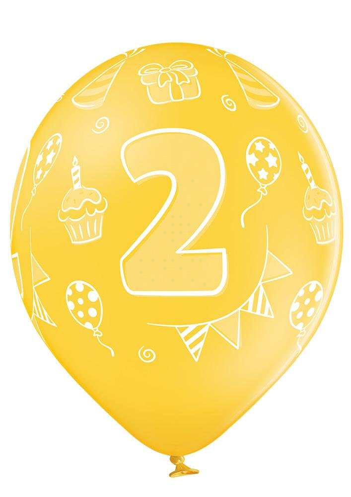 2 Jahre Geburtstag Ballon - Latex bedruckt