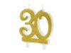 Bougie numéro 30e anniversaire or 
