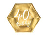 assiette 40e anniversaire or 