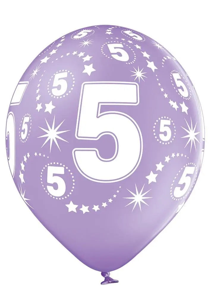 5 Jahre Geburtstag Ballon - Latex bedruckt