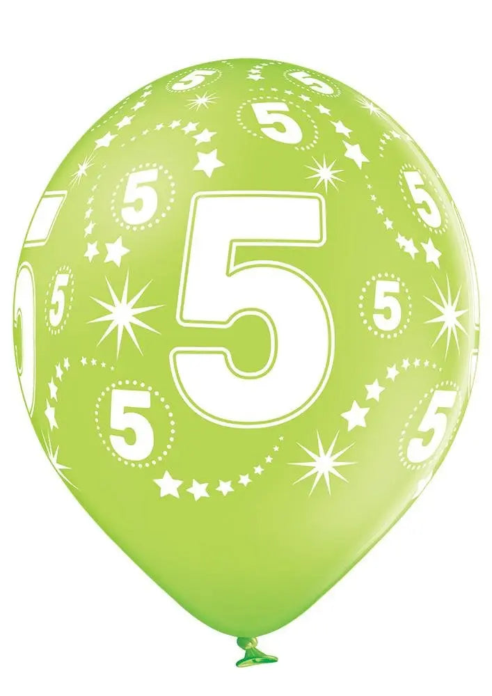 5 Jahre Geburtstag Ballon - Latex bedruckt