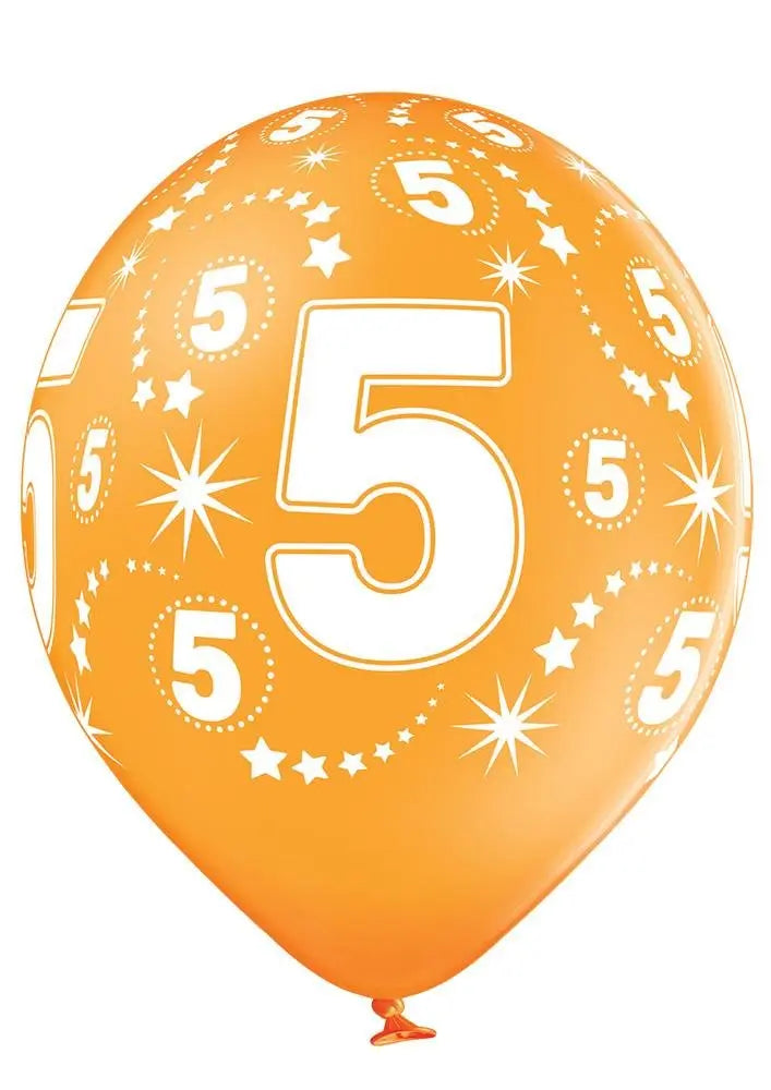 5 Jahre Geburtstag Ballon - Latex bedruckt