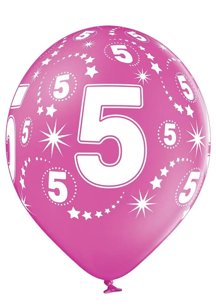 5 Jahre Geburtstag Ballon - Latex bedruckt