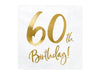 60e anniversaire serviettes or 