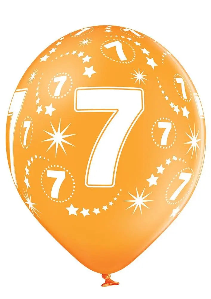 7 Jahre Geburtstag Ballon - Latex bedruckt