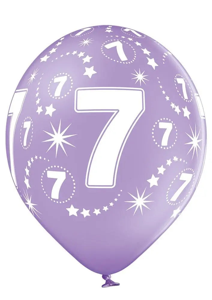7 Jahre Geburtstag Ballon - Latex bedruckt