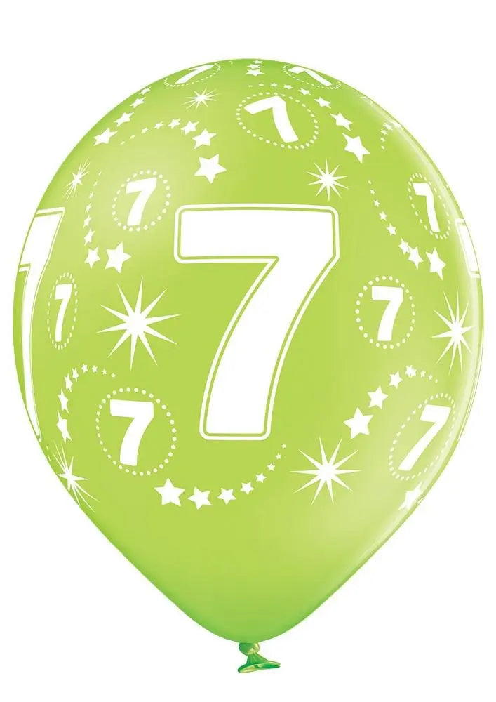 7 Jahre Geburtstag Ballon - Latex bedruckt