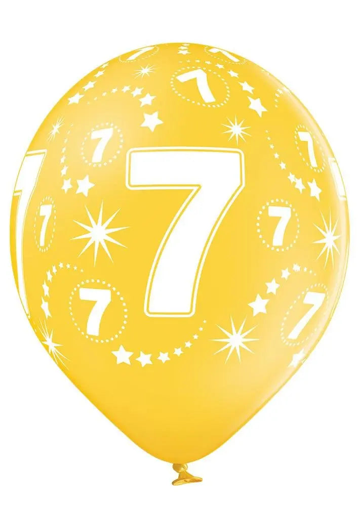 7 Jahre Geburtstag Ballon - Latex bedruckt