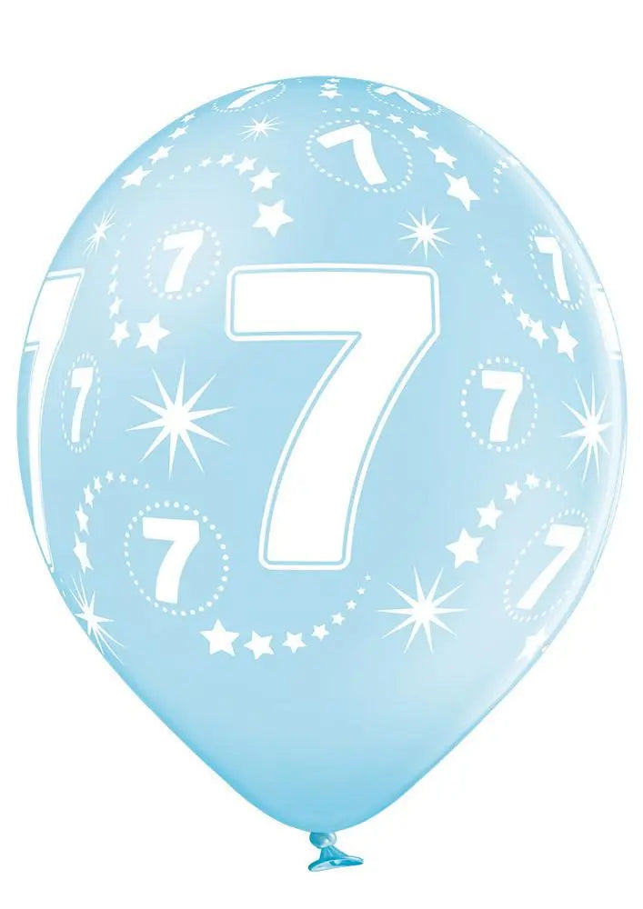 7 Jahre Geburtstag Ballon - Latex bedruckt