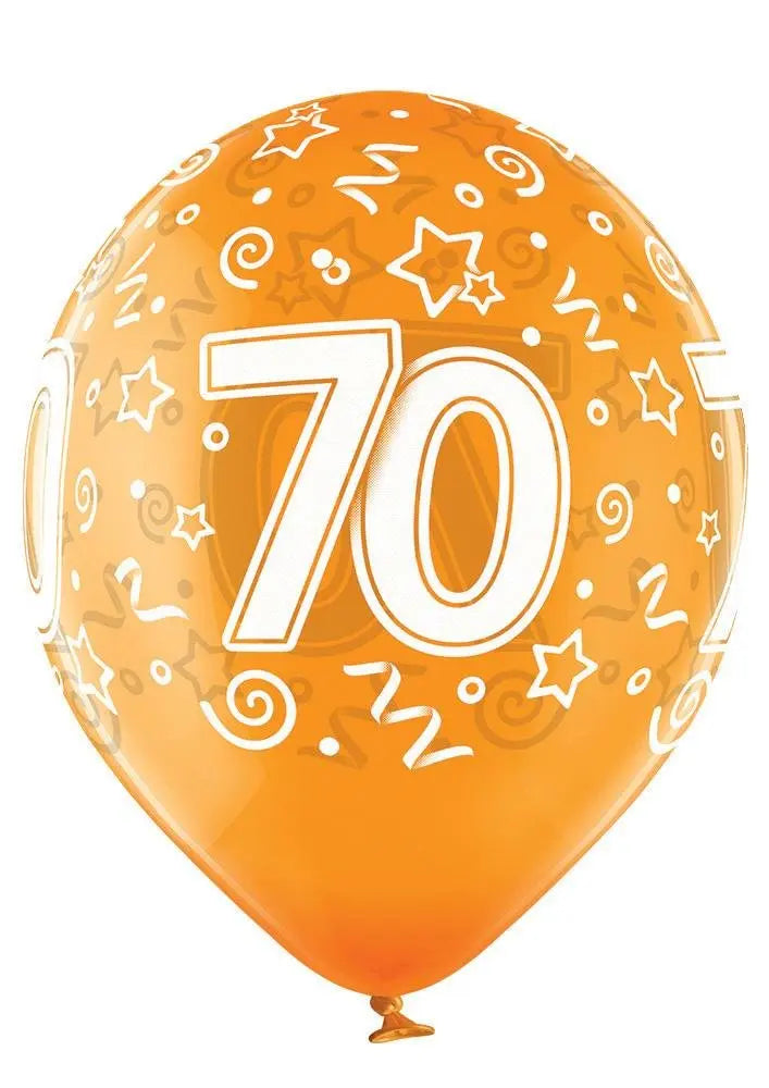 70 Jahre Geburtstag Ballon - Latex bedruckt