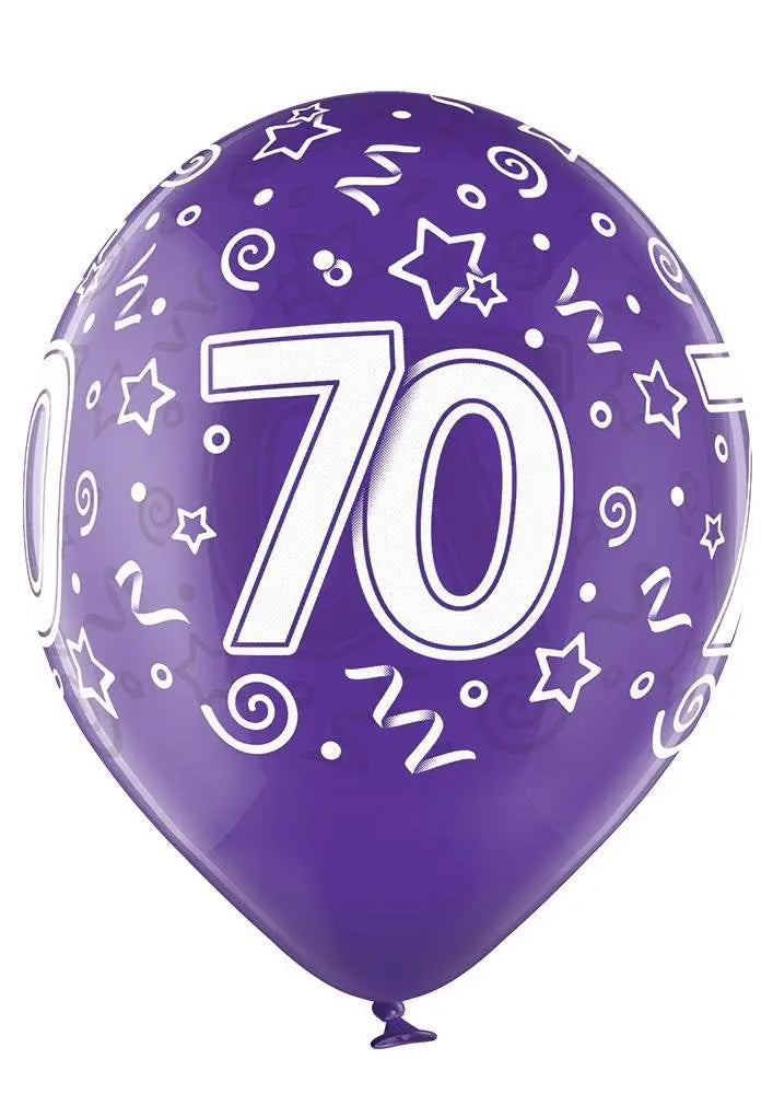 70 Jahre Geburtstag Ballon - Latex bedruckt