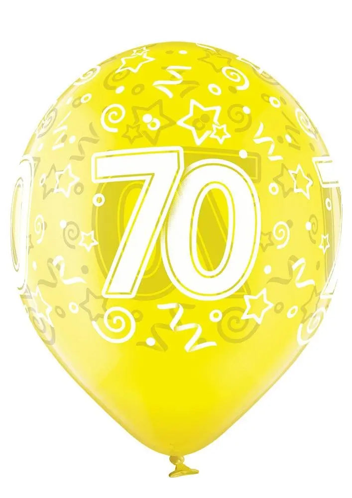 70 Jahre Geburtstag Ballon - Latex bedruckt