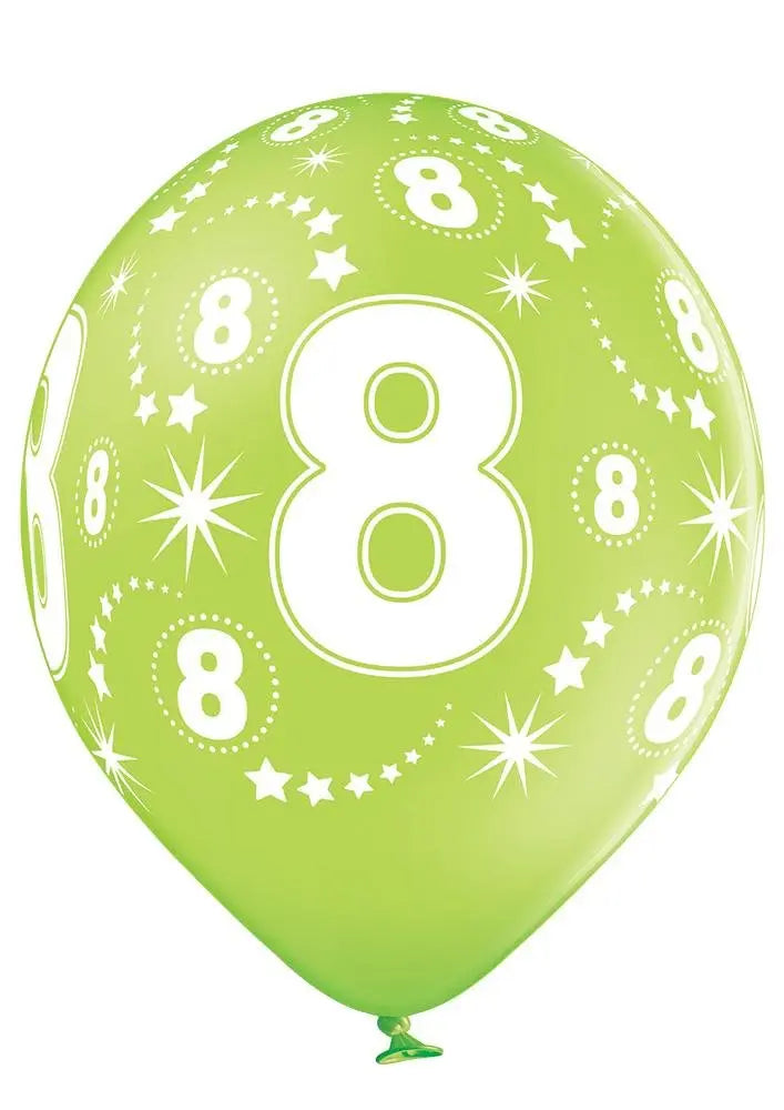 8 Jahre Geburtstag Ballon - Latex bedruckt