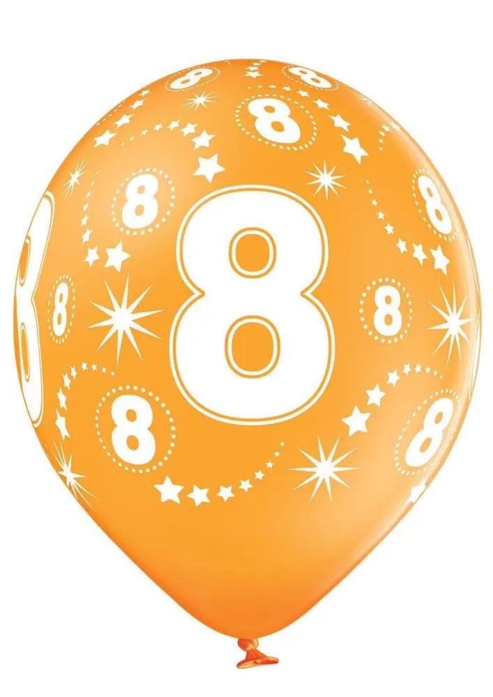 8 Jahre Geburtstag Ballon - Latex bedruckt