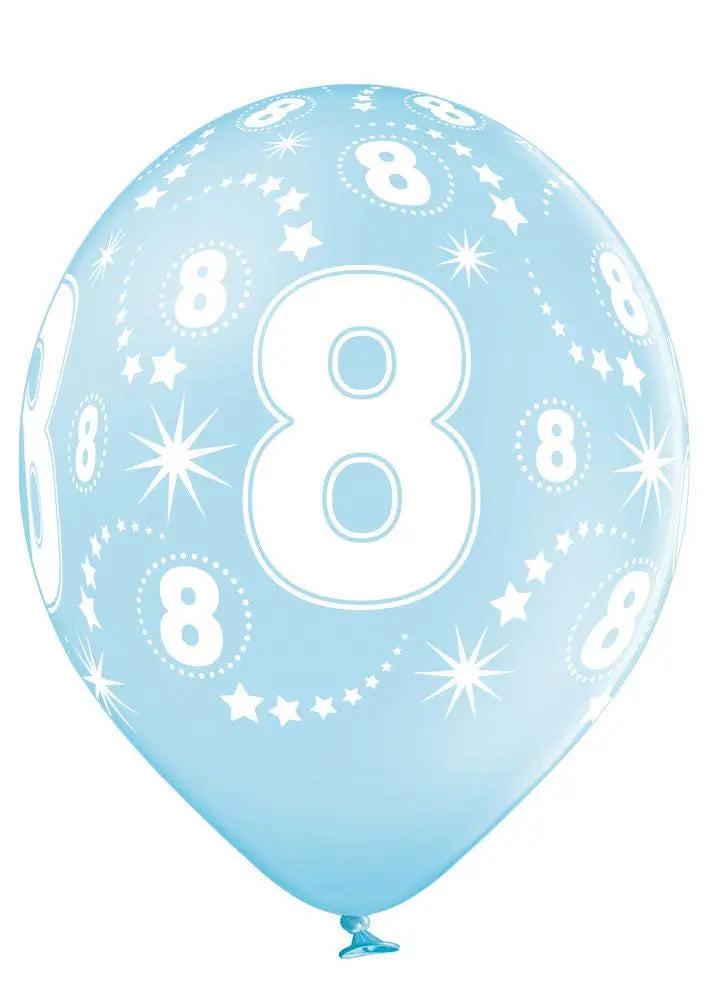 8 Jahre Geburtstag Ballon - Latex bedruckt