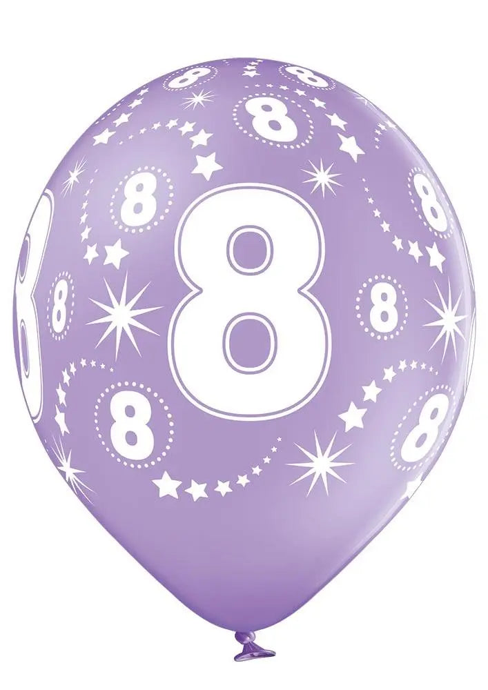 8 Jahre Geburtstag Ballon - Latex bedruckt