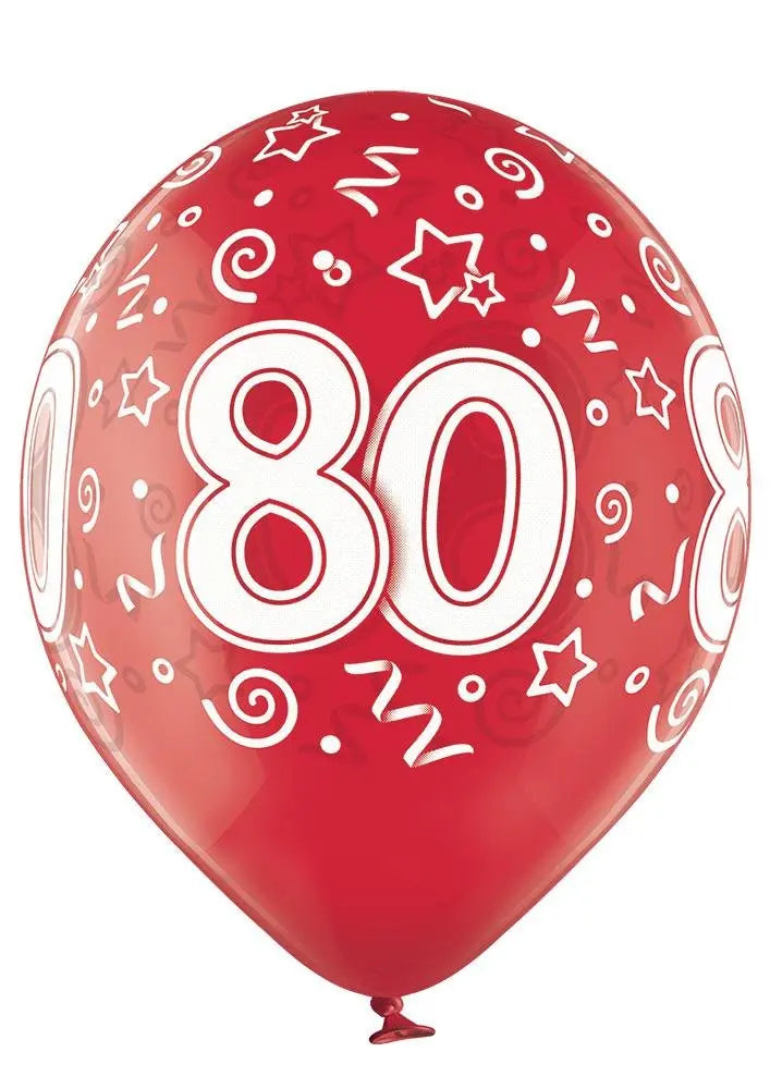 80 Jahre Geburtstag Ballon - Latex bedruckt