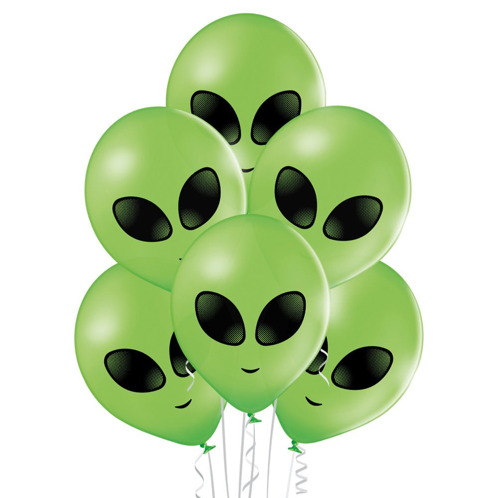 Alien Gesicht Ballon - Latex bedruckt