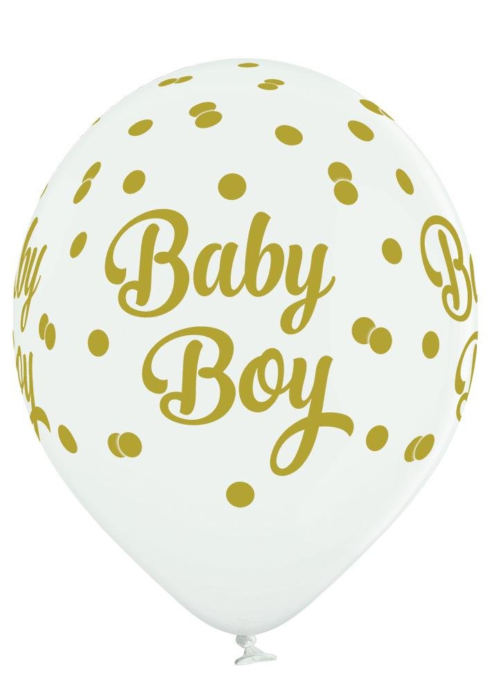 Baby Boy Dots Ballon - Latex bedruckt